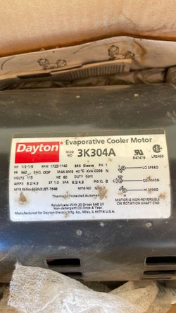 Cooler motor brand is Dayton