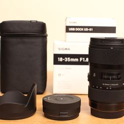 Canon EF Sigma 18-35 f1.8 & UD-01 Dock