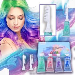 New HAIOLORPRO

Temporary Hair Color Wax Kit for Boys & Girls, Hair Chalk for Kids& Adults Washable, 4 PCS Temporary Hair Dye Kids Temporary Hair Make