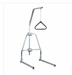free-standing medical bed trapeze bar with a floor stand
