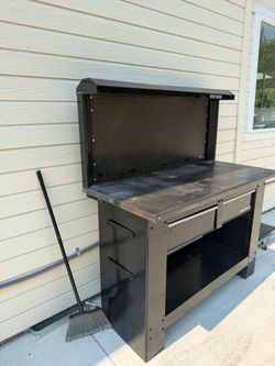 Craftsman Metal Workbench with Pegboard