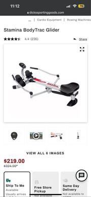 Stamina Body Track Glider Rowing Workout Machine