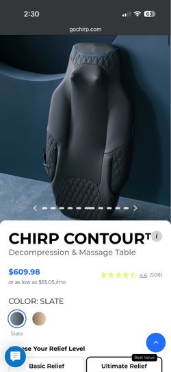 CHIRP CONTOUR Decompression & Massage Table Ultimate Bundle, Brand New