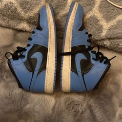 Blue and Black Jordan Highs