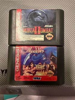 Sega Genesis Mortal Kombat II and Aladdin