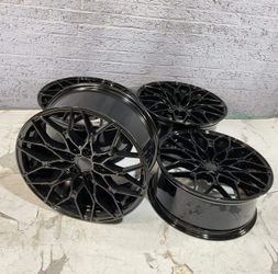 19 Inch Staggered BMW 1000M Style Gloss Black Wheels Rims 19x8.5/9.5 (5x120) For F30 F32 F34 F36 