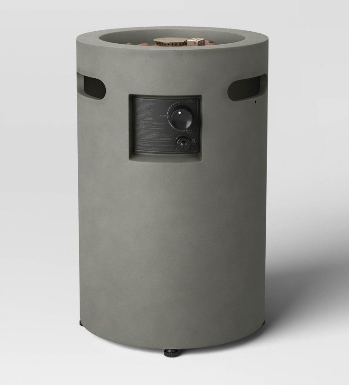 25" Pipestone Outdoor Column Fire Pit Gray - Threshold