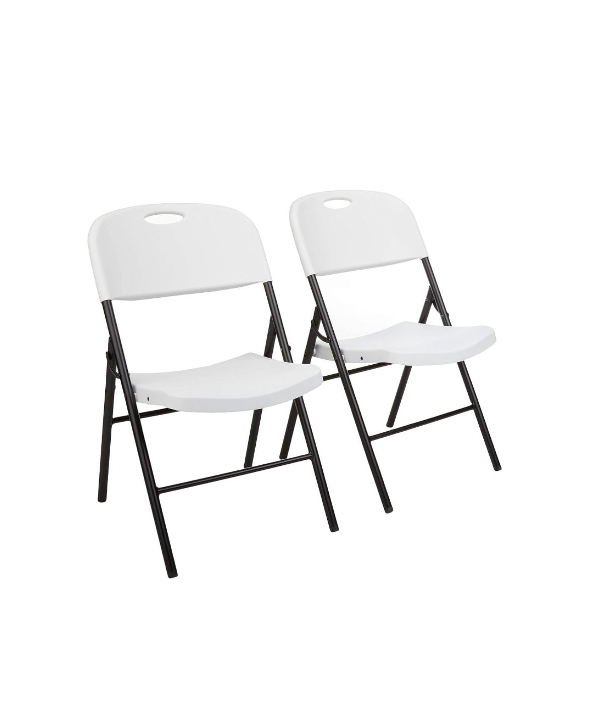 Set Of 10 New Amazon Basics White And Black Folding Chair Waterproof Indoor And Outdoor