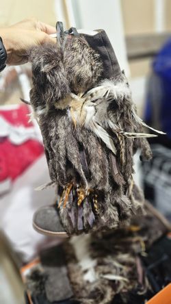 Brown Feather Boots From Soho New YORK