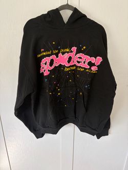 Sp5der Black Graphic Hoodie