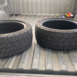 I got two tires in good condition they have about 60% size number to 15/45/70