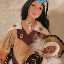 Porcelain Indigenous Doll 