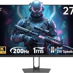 KTC 27-inch Gaming Monitor, 2K QHD 2560 x 1440 Display, Up to 210Hz and 1ms Response Time, Built-in Speakers, Adaptive Sync, HDR400, 131% sRGB, IPS Ga
