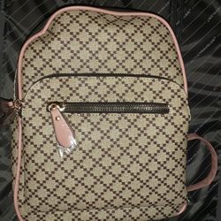 Backpack Pink And Brown