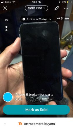 iPhone 6 broken for parts