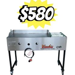 36” Griddle 3 Warming Trays | Includes Hose with Regulator