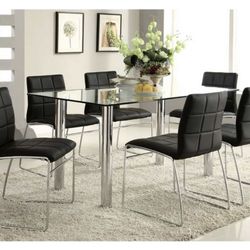 Black Dining Table Set 
