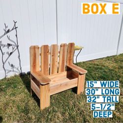 15"x30"x32" Seat style planter box