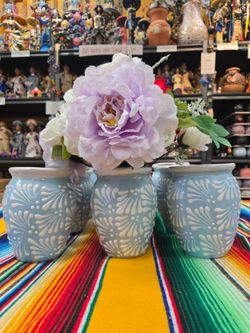 💥Talavera Flower Vase 💥 $15 each.  Tel (contact info removed).
