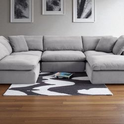 Bobs Furniture Gray Cloud Couch Sectional Sofa