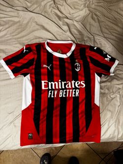 AC Milan Gimenez 2024/25 Home Replica/Stadium Jersey (Medium)