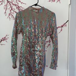 Pink Sequence Party Dress 