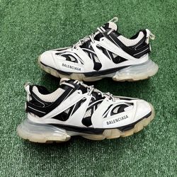BALENCIAGA TRACK WHITE BLACK CLEAR SOLE SIZE 42EU 9US