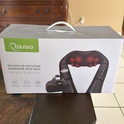 Shiatsu 3-D rotating massager with heat