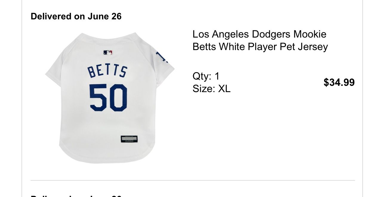 Dodgers Betts dog jersey
