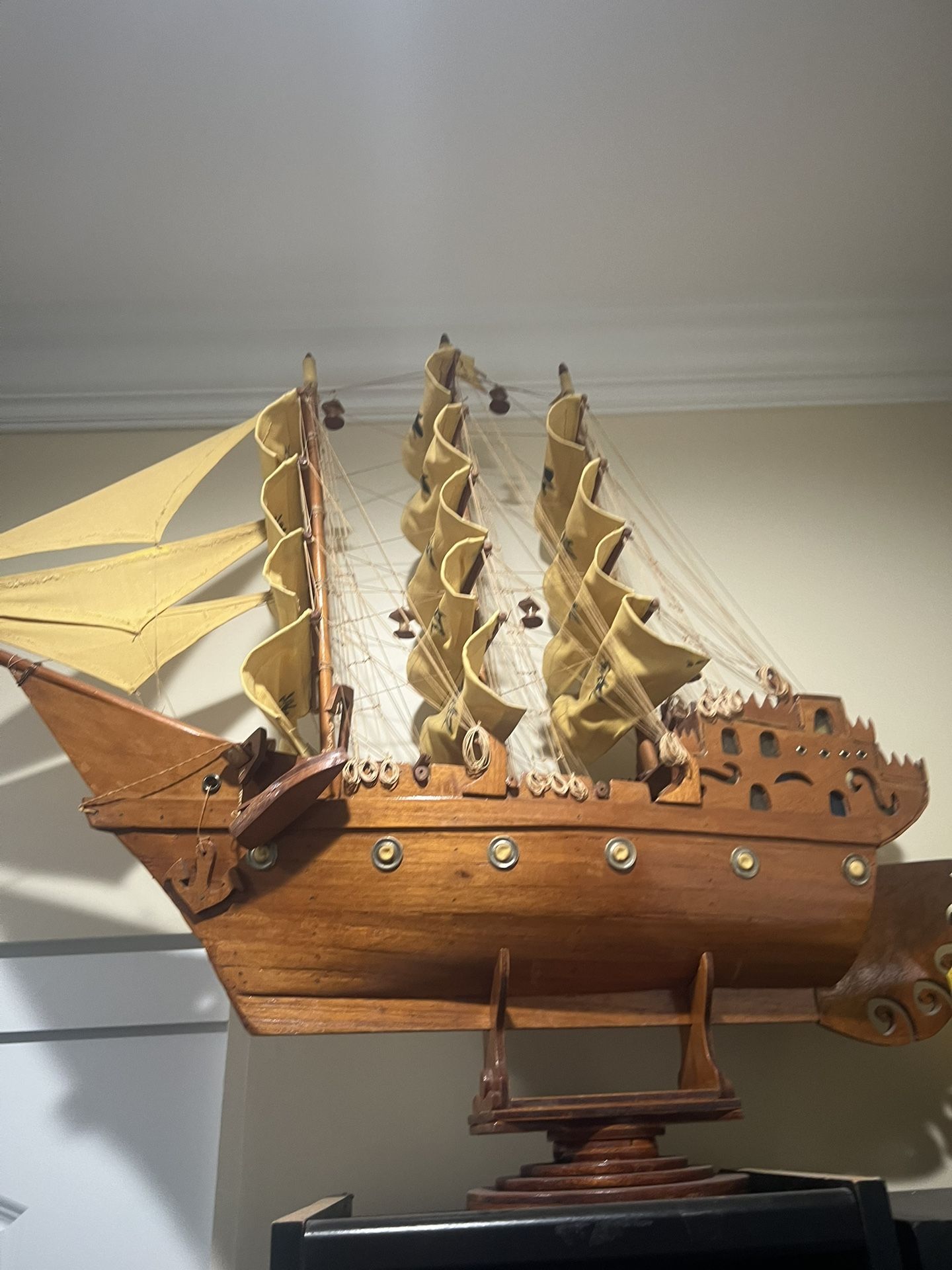 Beautiful Wood Model Ship