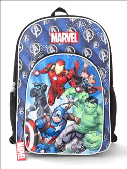 Marvel Avengers Boys' 17" Light Up Backpack, Black