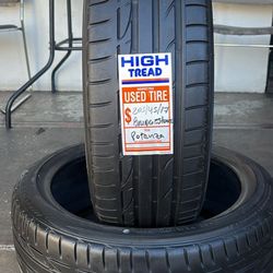 205/45/17 BRIDGESTONE POTENZA (2 TIRES SEMI  NEW 95% TREND LIFE INSTALLATION AND BALANCING🏁)