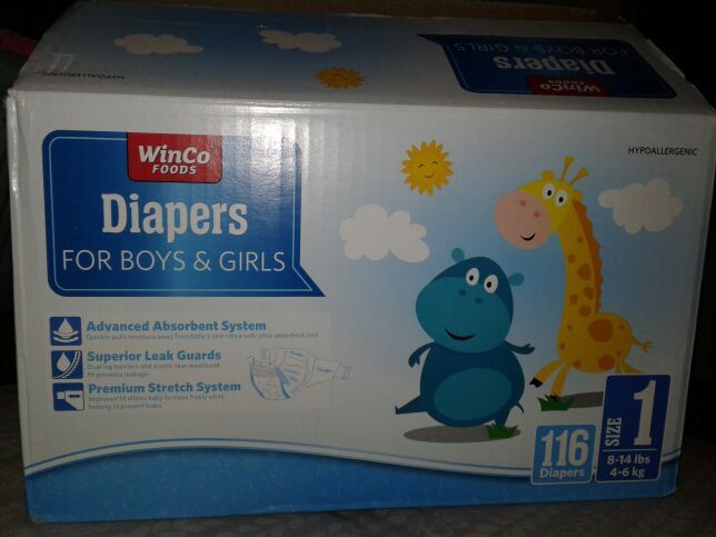 Size 1 Winco brand diapers