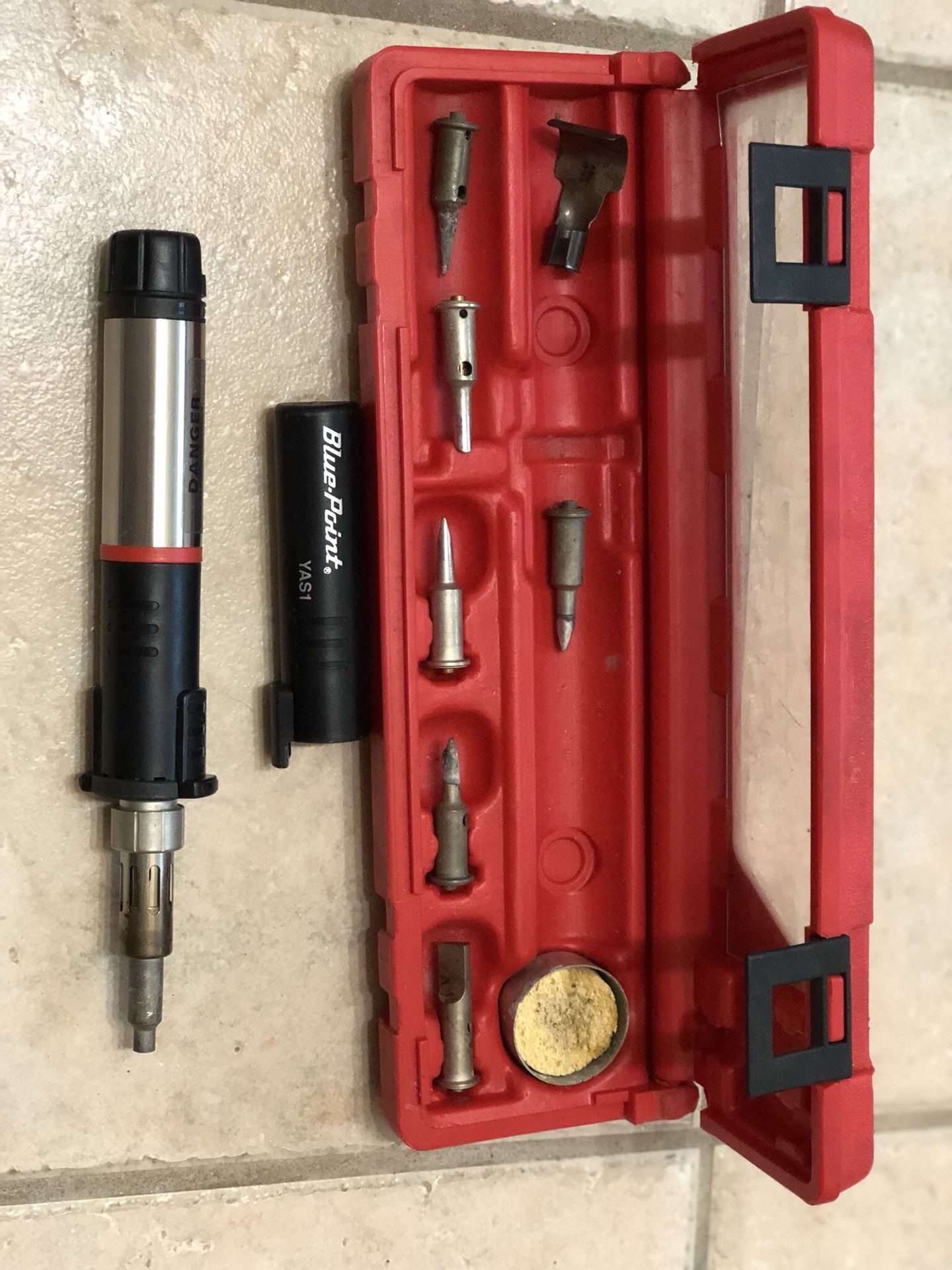 Blue Point Professional Butane Soldering Iron Blow Torch Kit YAKS1