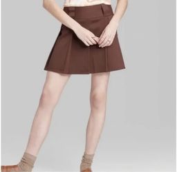 Chocolate Brown Tennis Skirt