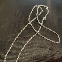 Twisted sterling silver chain 22”