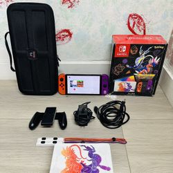 Nintendo Switch OLED Model: Pokemon Scarlet & Violet Edition Bonus 1 Carry Case   ( Used )