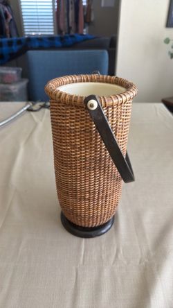 Wicker Rattan Wine Bottle Carrier Basket