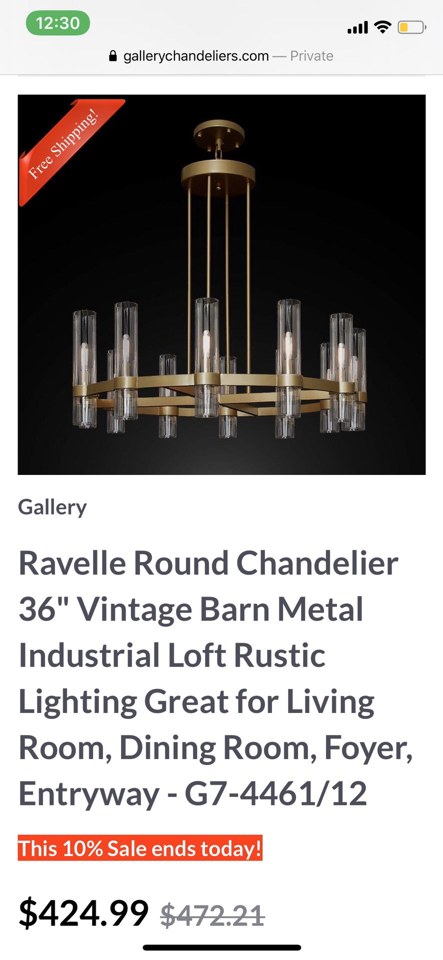 NEW! Chandelier - Still on Box !! Price Drop to $375 obo