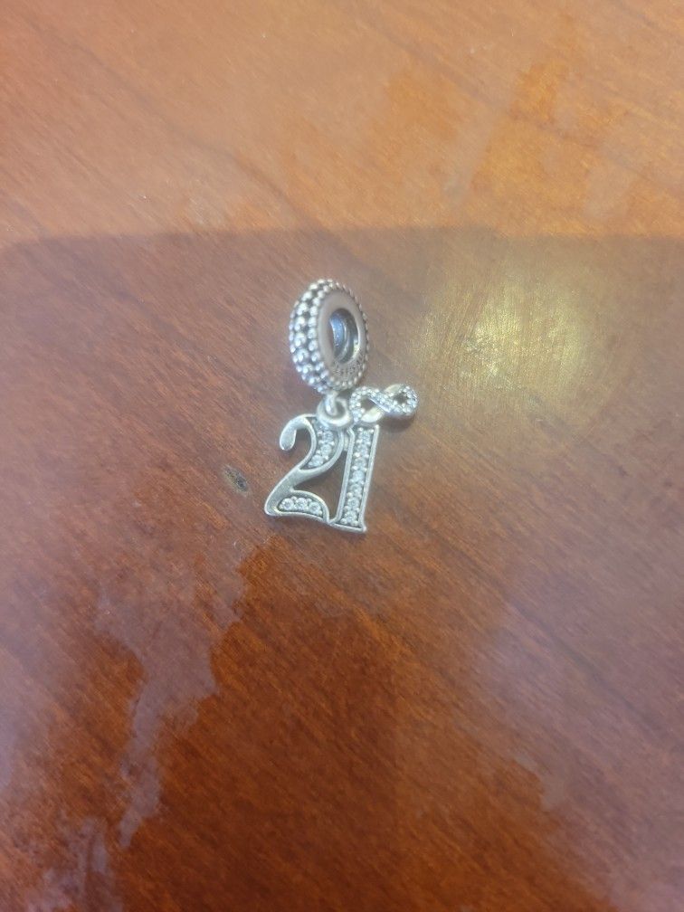 Genuine Pandora Charm 21 Birthday