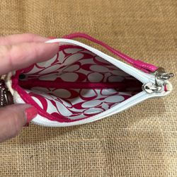 Vintage Coach Fabric Wristlet 