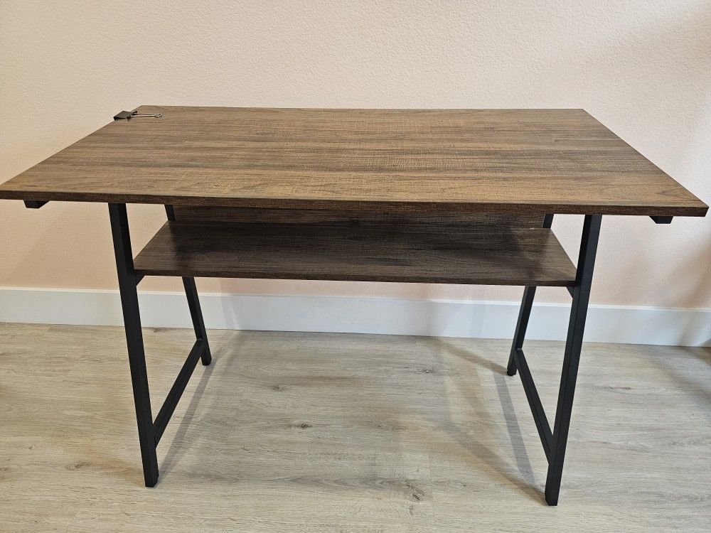 Office Desk , Study Table 40×20 Inch Rustic Brown