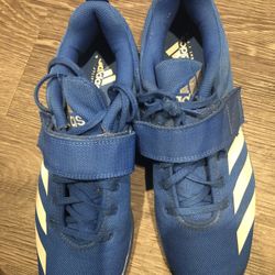 RARE Adidas Powerlift 4 Blue White Mens Weightlifting Shoes BC0345 Size 10
