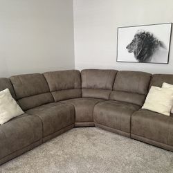 5 Pc Sectional with 3 Recliners