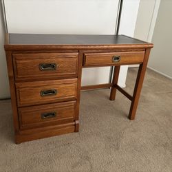 Solid Oak Wood Student Desk