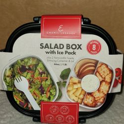 New Salad Box W/ice Pack 