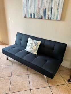 Black Futon Couch LIKE NEW