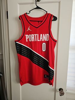 Portland Trail Blazers Authentic Stitched NBA  Home Jersey  Damian Lillard # 0  Statement Edition