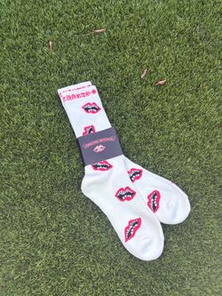 white chrome hearts socks