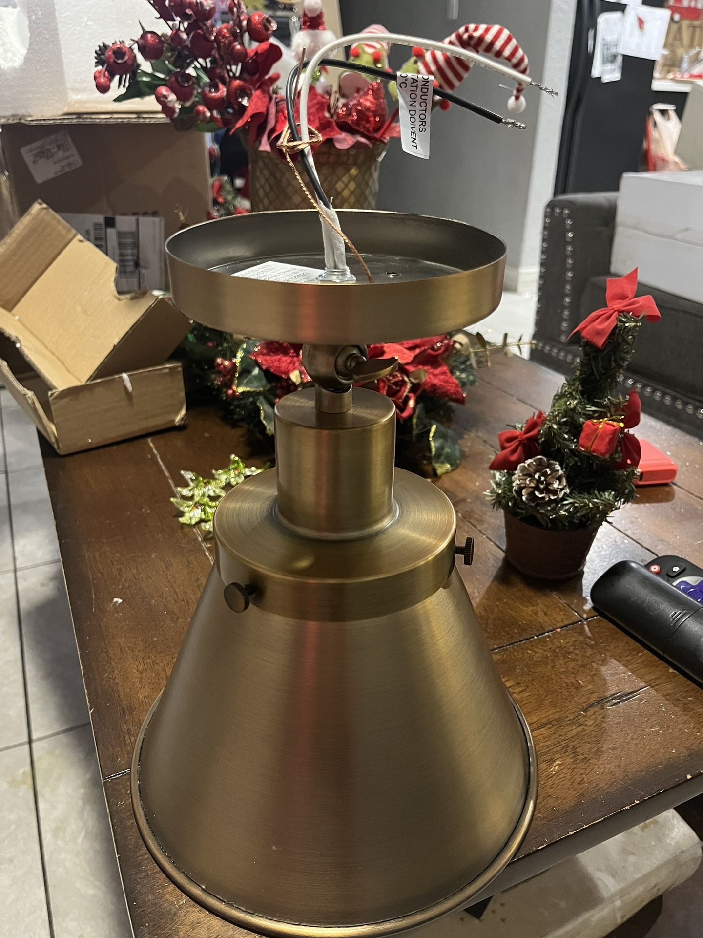 Pendant Light Vintage Brass